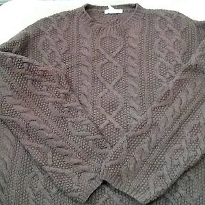 Men's JCrew Handknit Sweater XL Grey/Green
